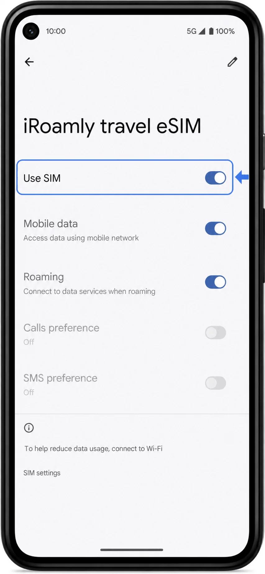 Use eSIM 5