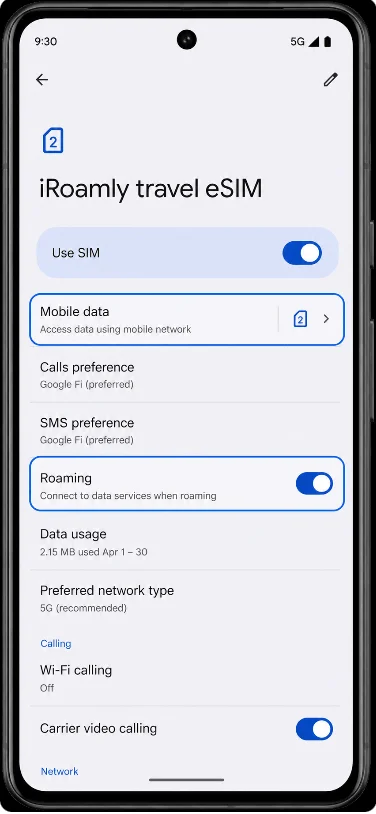 Use eSIM 7 Use eSIM 7