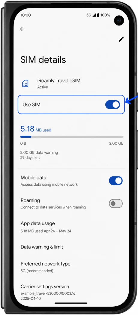 Use eSIM 9 Pro Fold