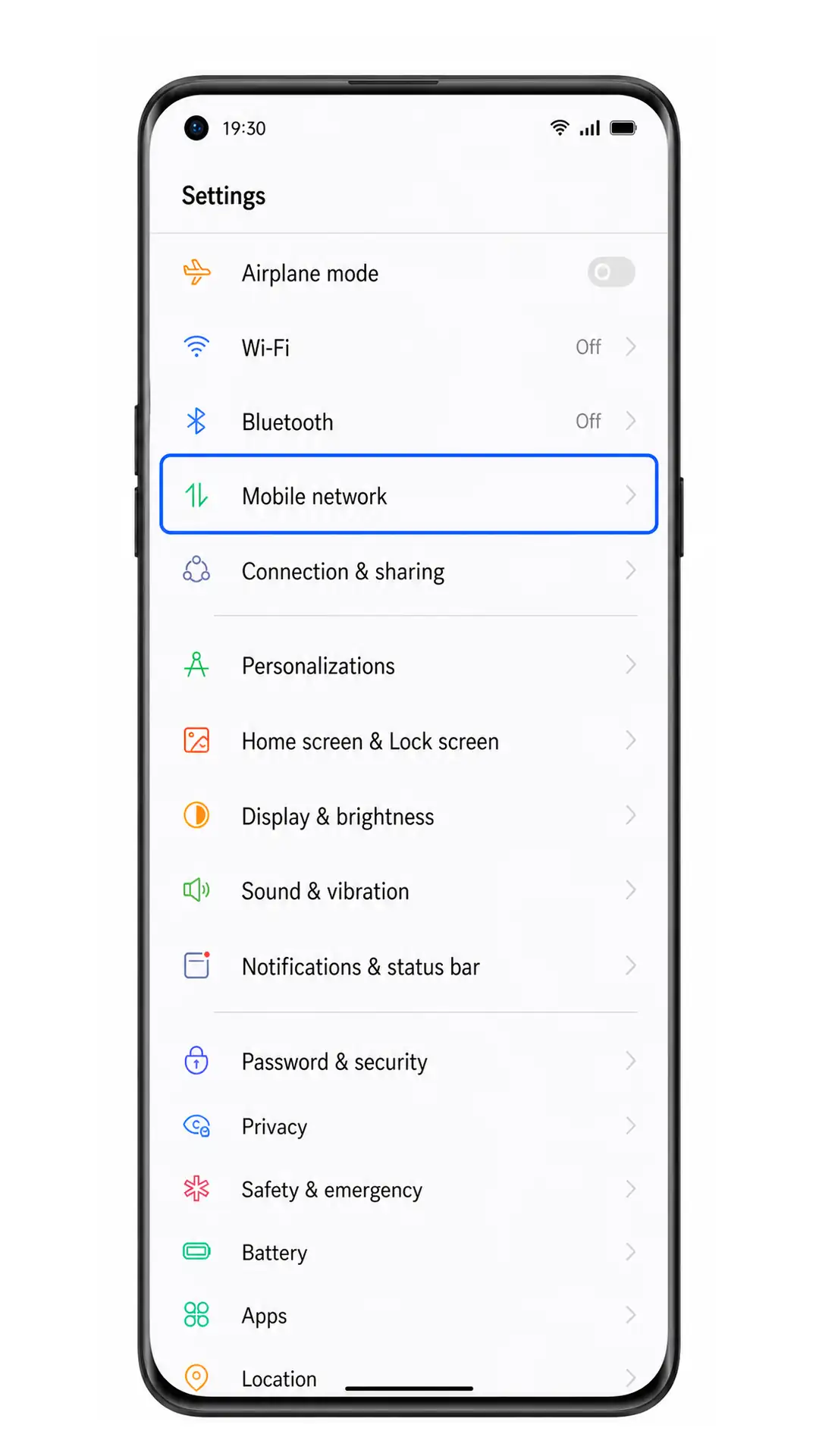 Motorola Razr 60 Ultra Settings app for iRoamly eSIM setup