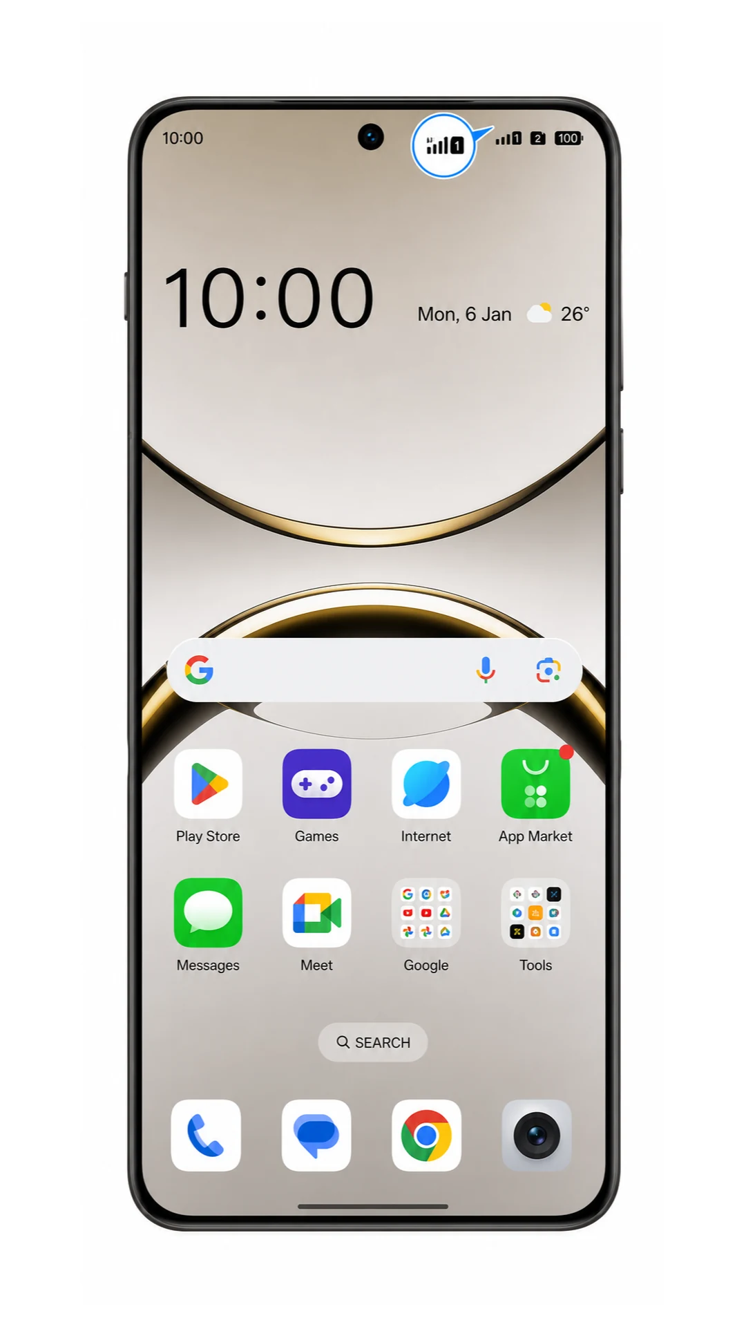 Oppo Find X8 Pro status bar showing installed eSIM signal indicator