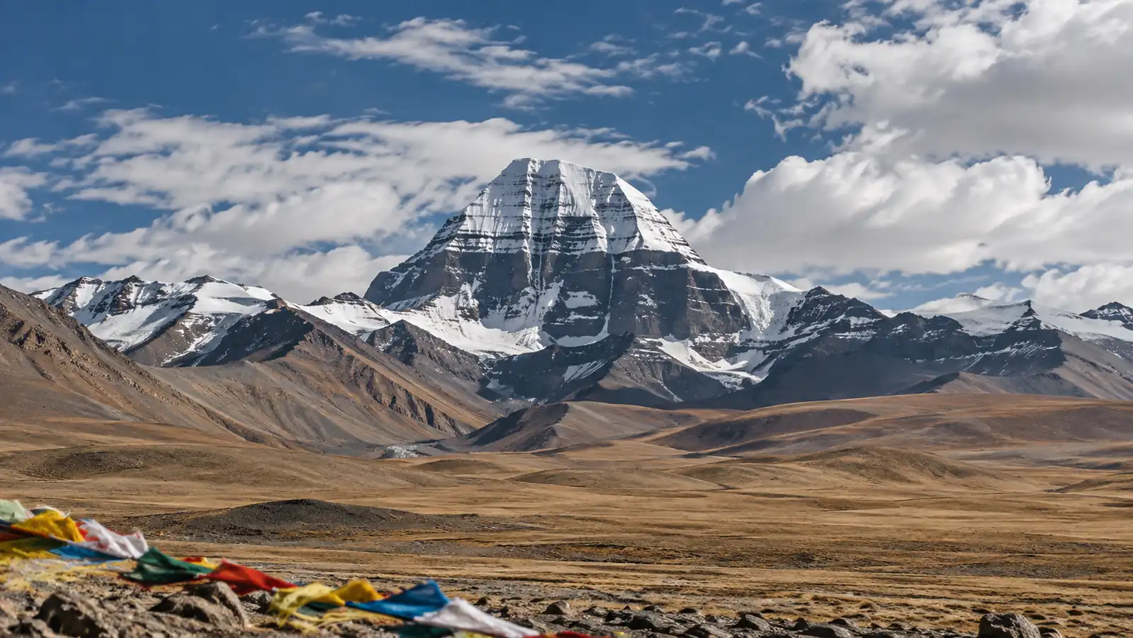 Mount Kailash rising above the western Tibetan plateau Mount Kailash rising above the western Tibetan plateau