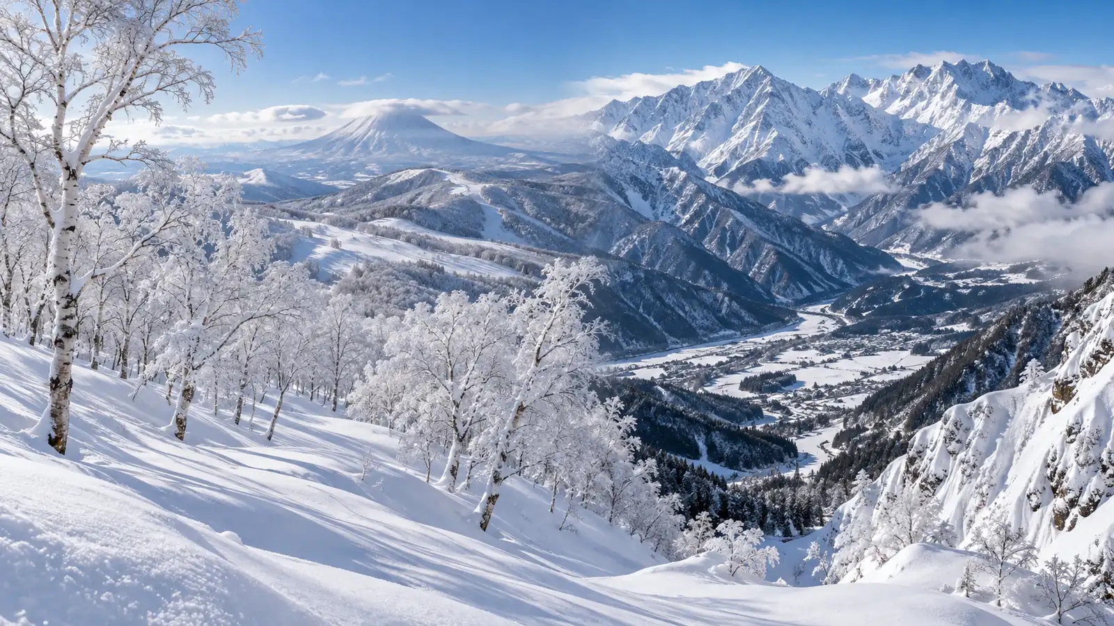 Hokkaido powder forests and the steeper Japanese Alps of Honshu Hokkaido powder forests and the steeper Japanese Alps of Honshu