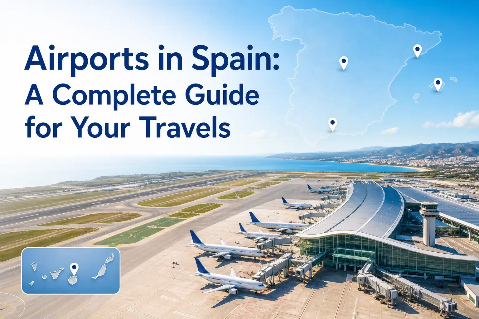 Airports in Spain complete traveler guide cover Airports in Spain complete traveler guide cover