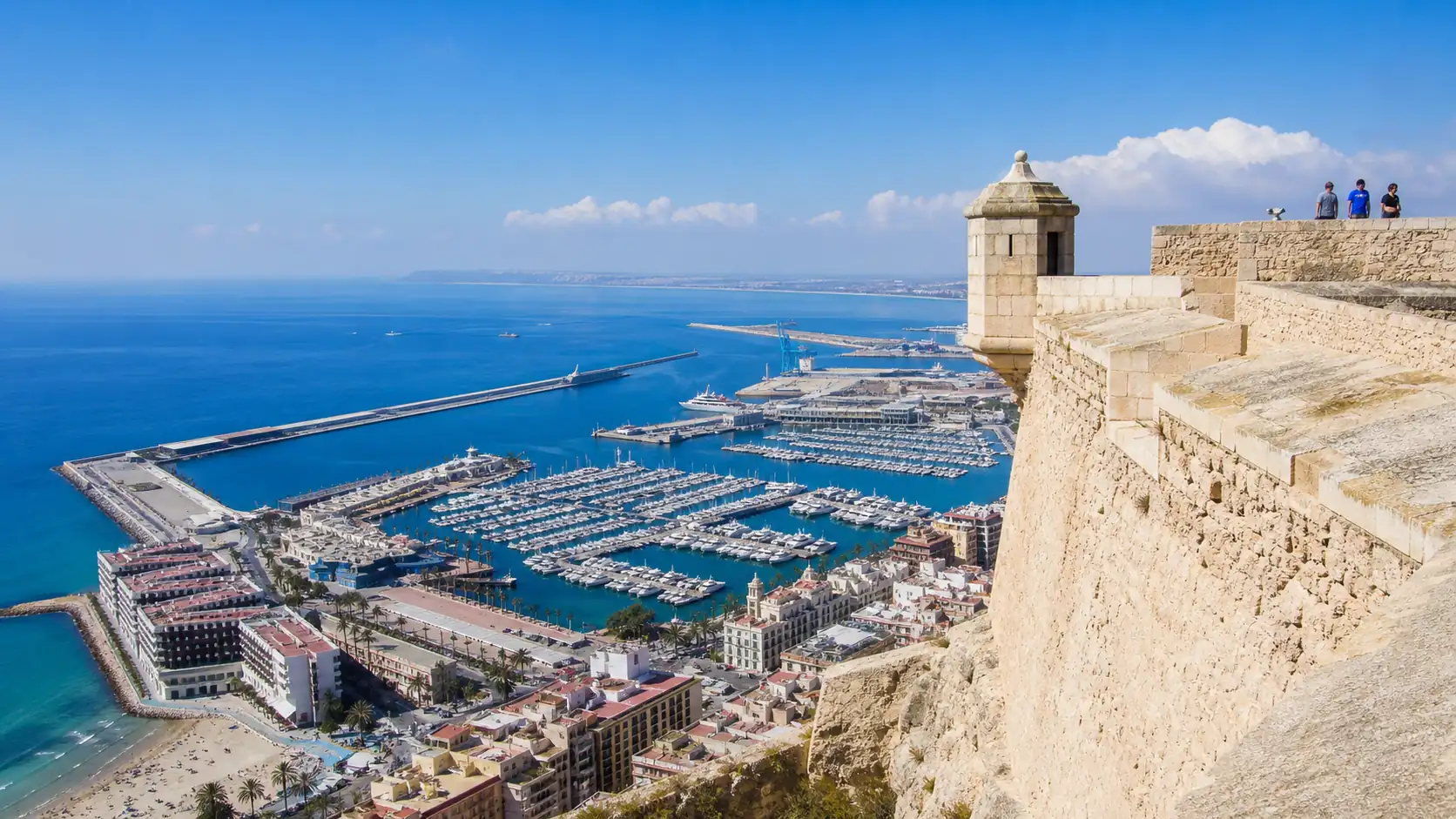 View from Santa Barbara Castle over Alicante harbor