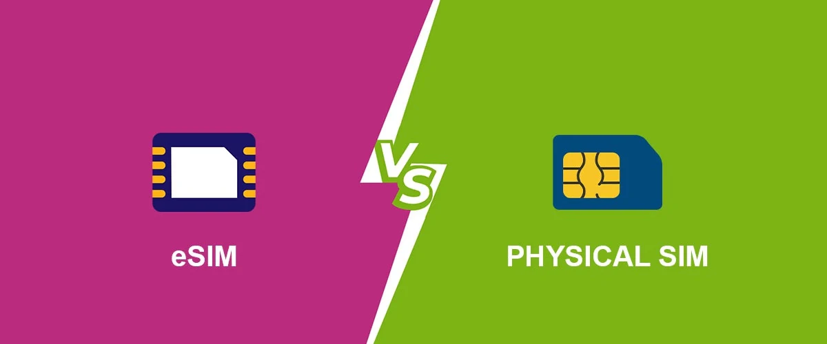 eSIM vs Couverture de carte SIM physique