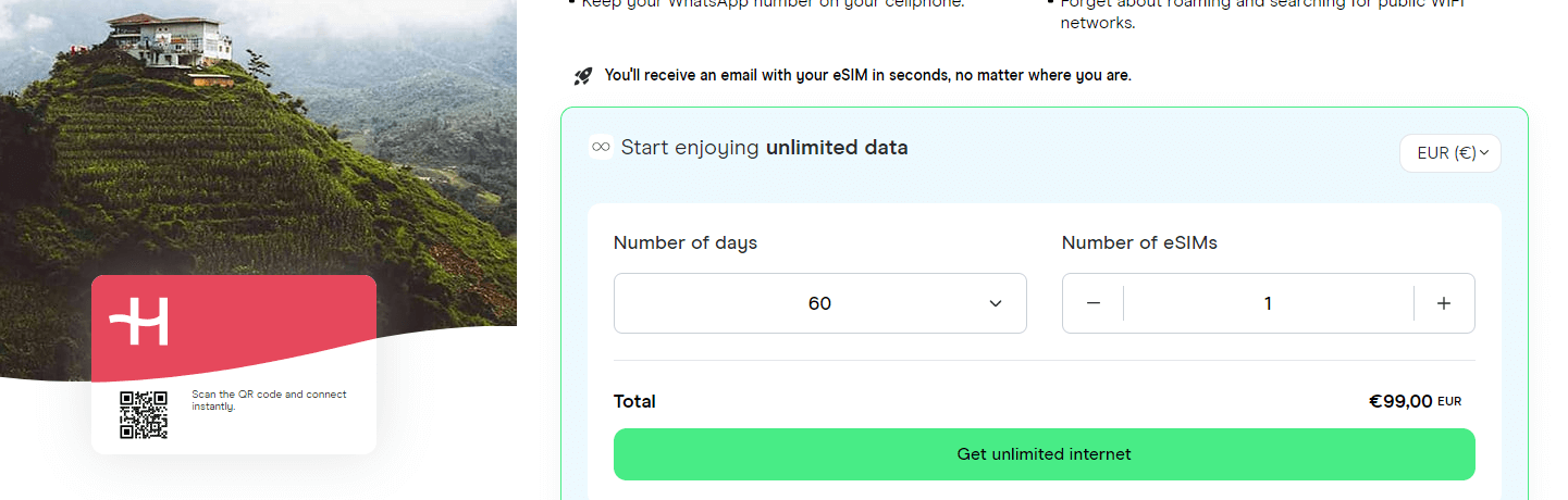 Holafly Vietnam Esim Unlimited 60 Days