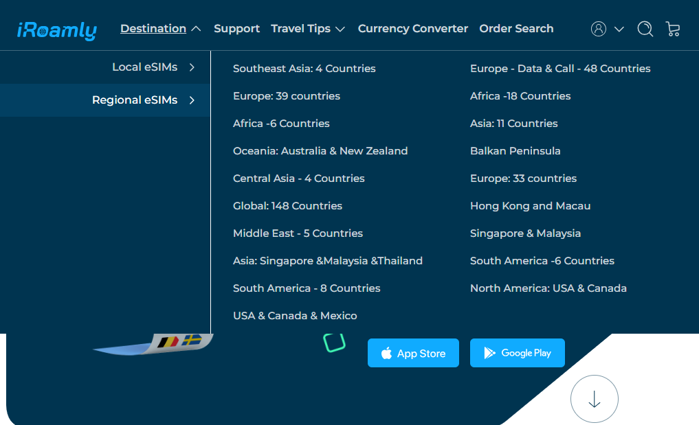 iRoamly Regional Packages