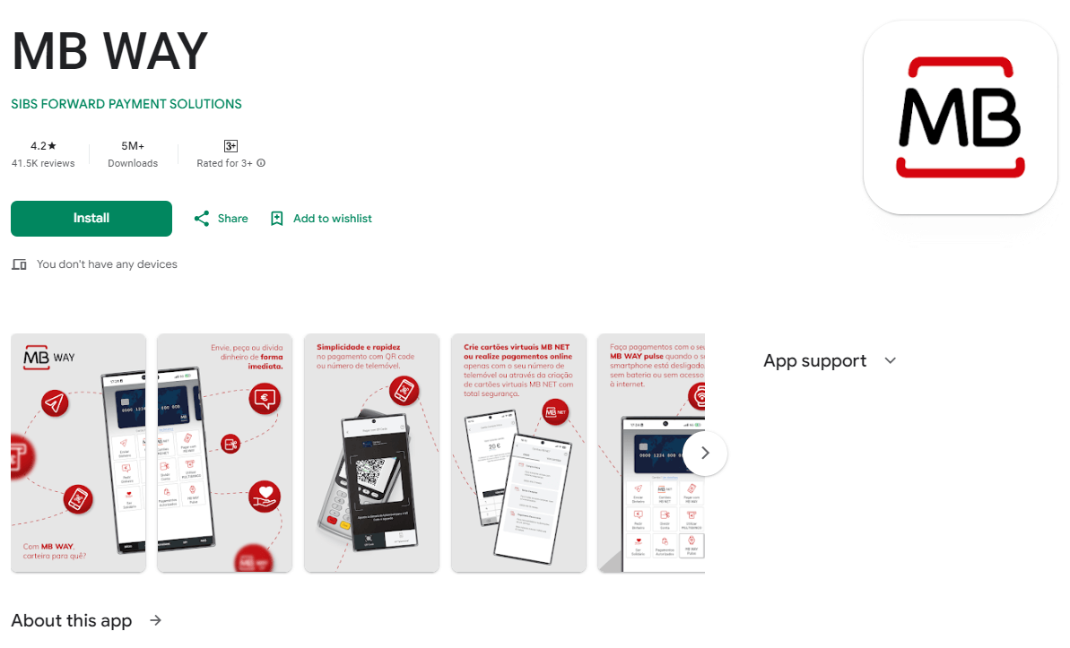 Portugal MB Way App