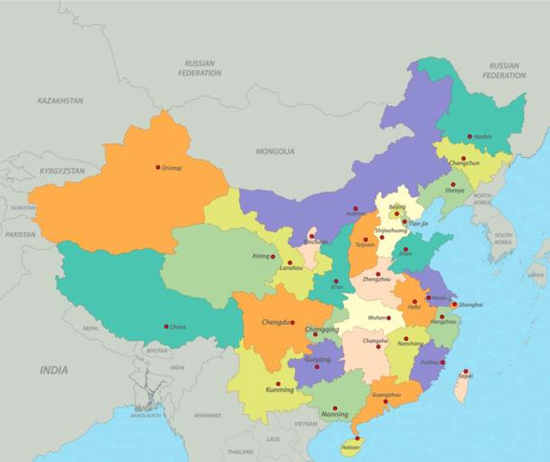 成都在地圖上