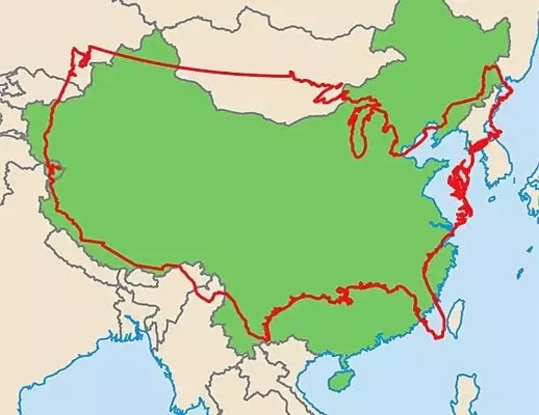 中國與美國在大小上