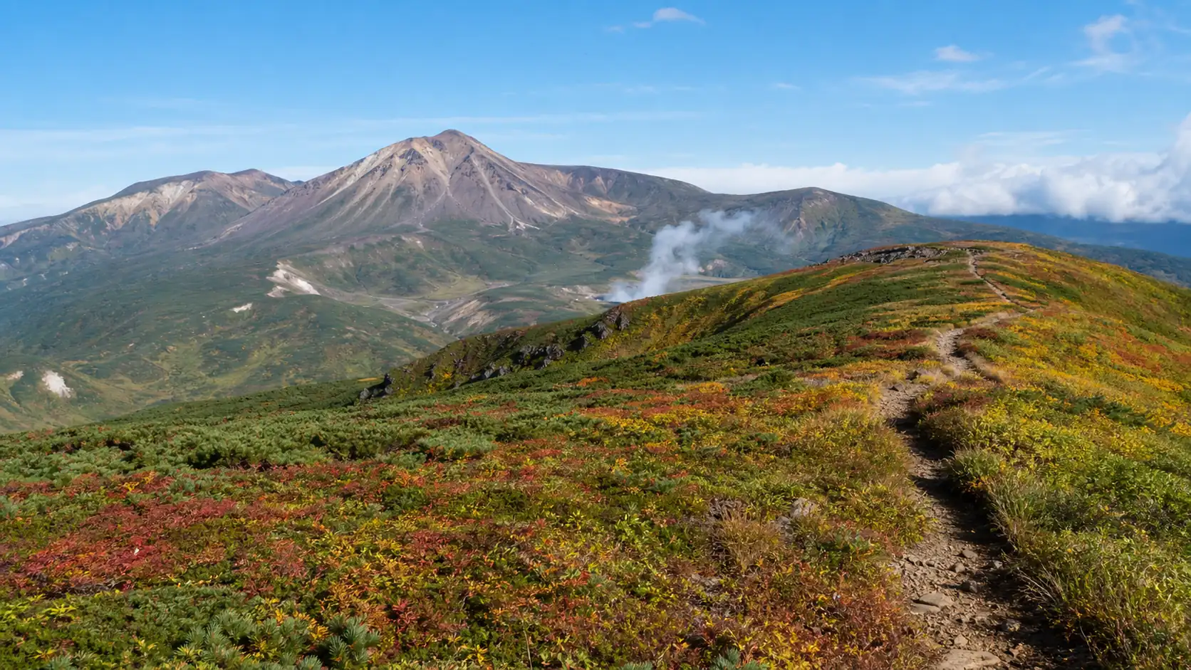 Daisetsuzan National Park alpine scenery Autumn alpine ridge in Daisetsuzan National Park