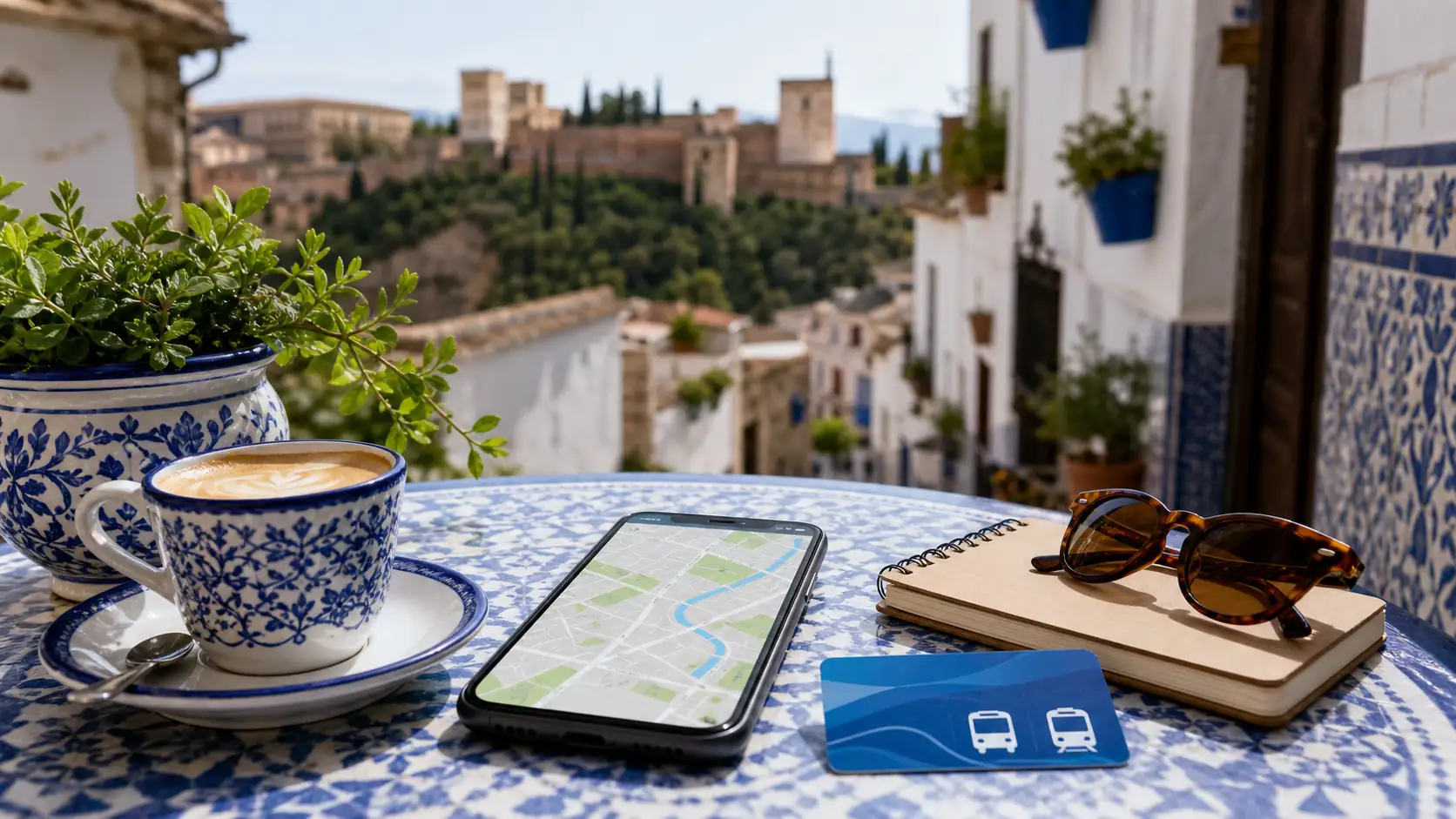 Granada trip planning with phone map and travel notes Granada trip planning with phone map and travel notes
