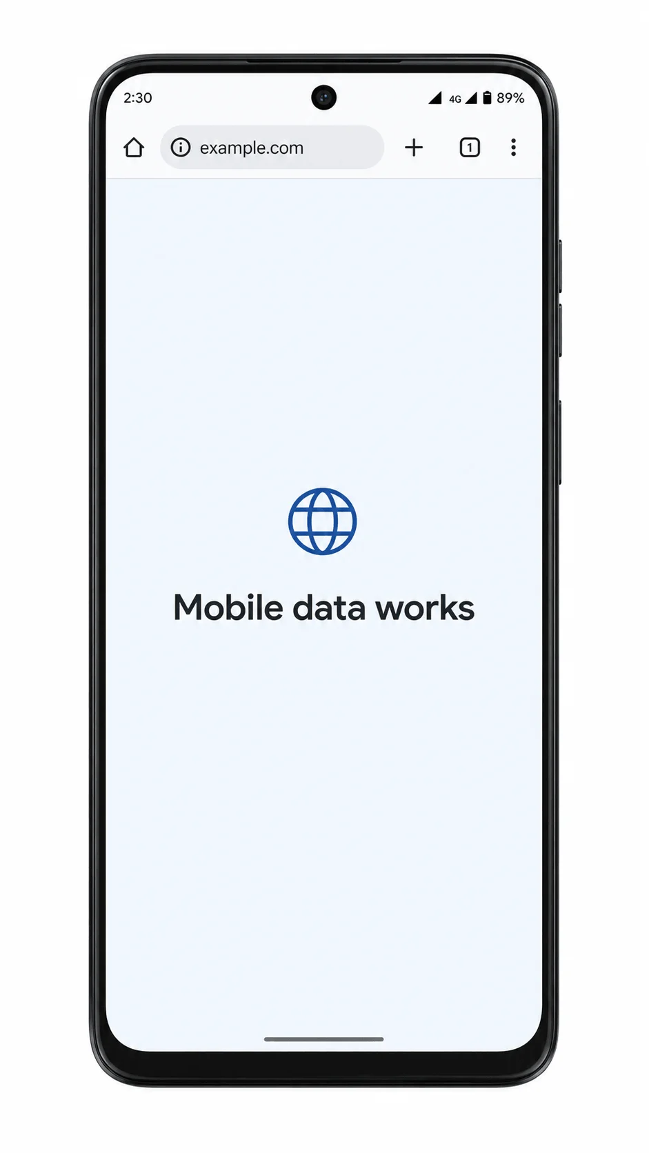 Motorola Moto G (2024) Step 13: Mobile data test Motorola Moto G (2024) Passaggio 13: Test dati mobili