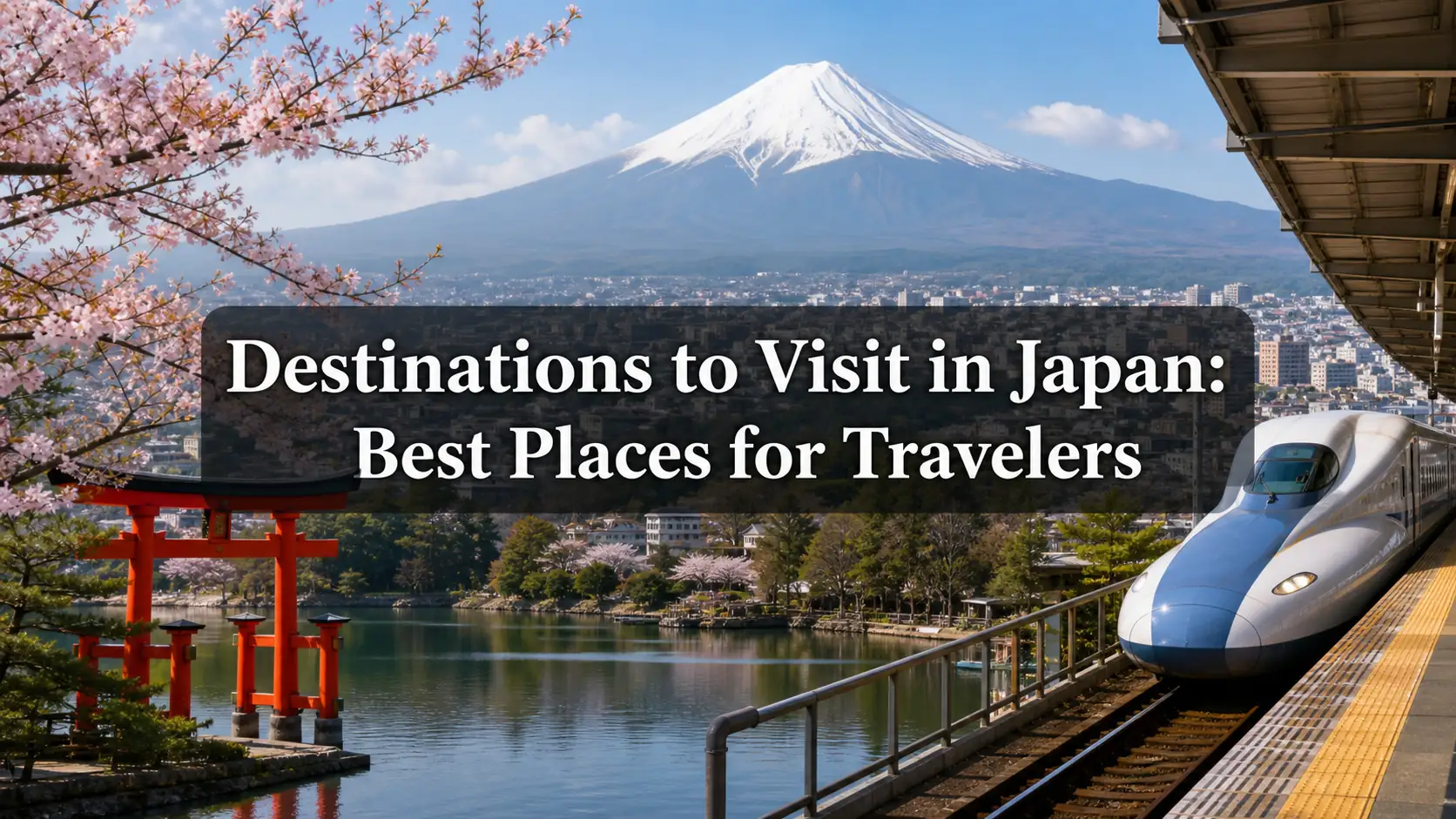 Destinations to visit in Japan travel guide with Mount Fuji, shrine scenery, and train travel Destinations to visit in Japan travel guide with Mount Fuji, shrine scenery, and train travel