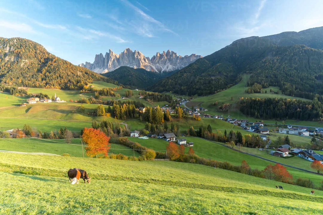 Landscapes in Umbria and the Dolomites