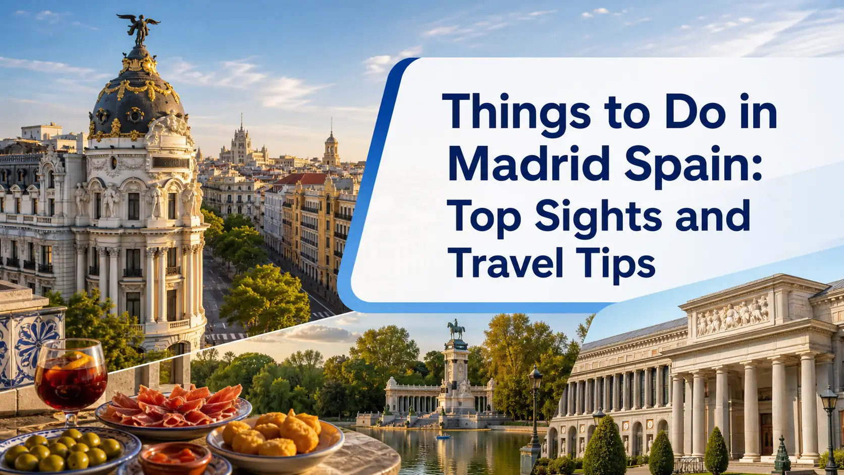 Things to Do in Madrid Spain: Top Sights and Travel Tips cover image Aktivitäten in Madrid, Spanien: Titelbild mit den besten Sehenswürdigkeiten und Reisetipps