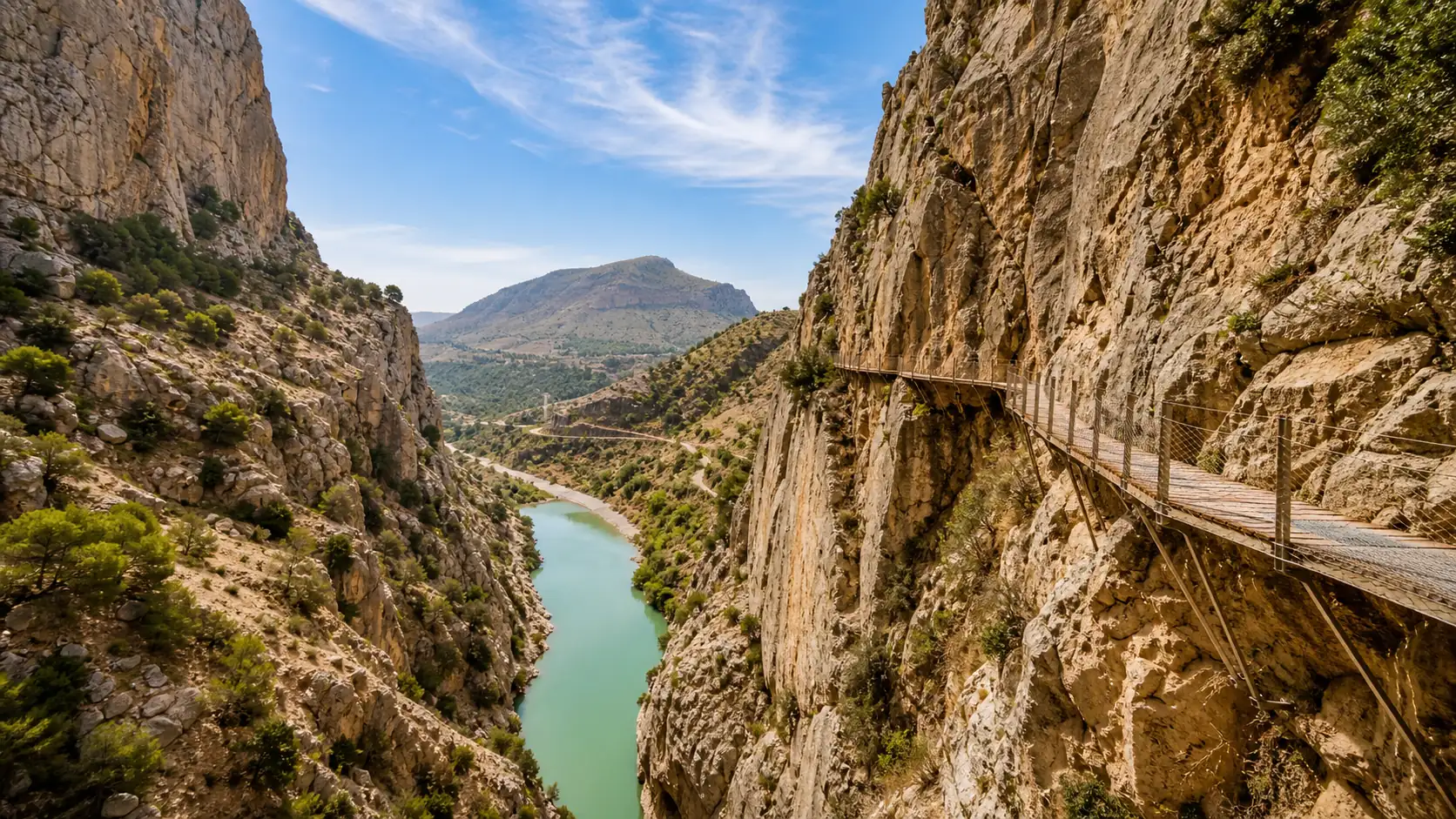 Caminito del Rey style gorge day trip from Malaga Tagesausflug zur Schlucht im Stil des Caminito del Rey von Malaga aus