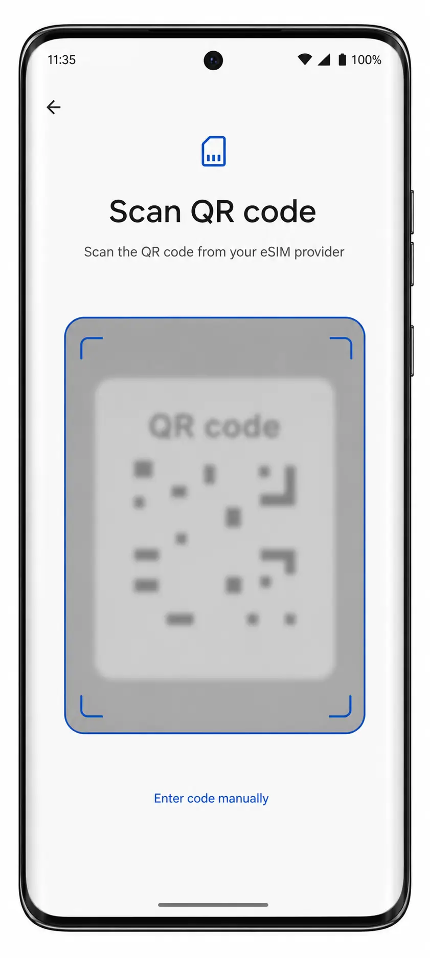 Motorola Edge 60 Step 4: Scan QR code for iRoamly eSIM