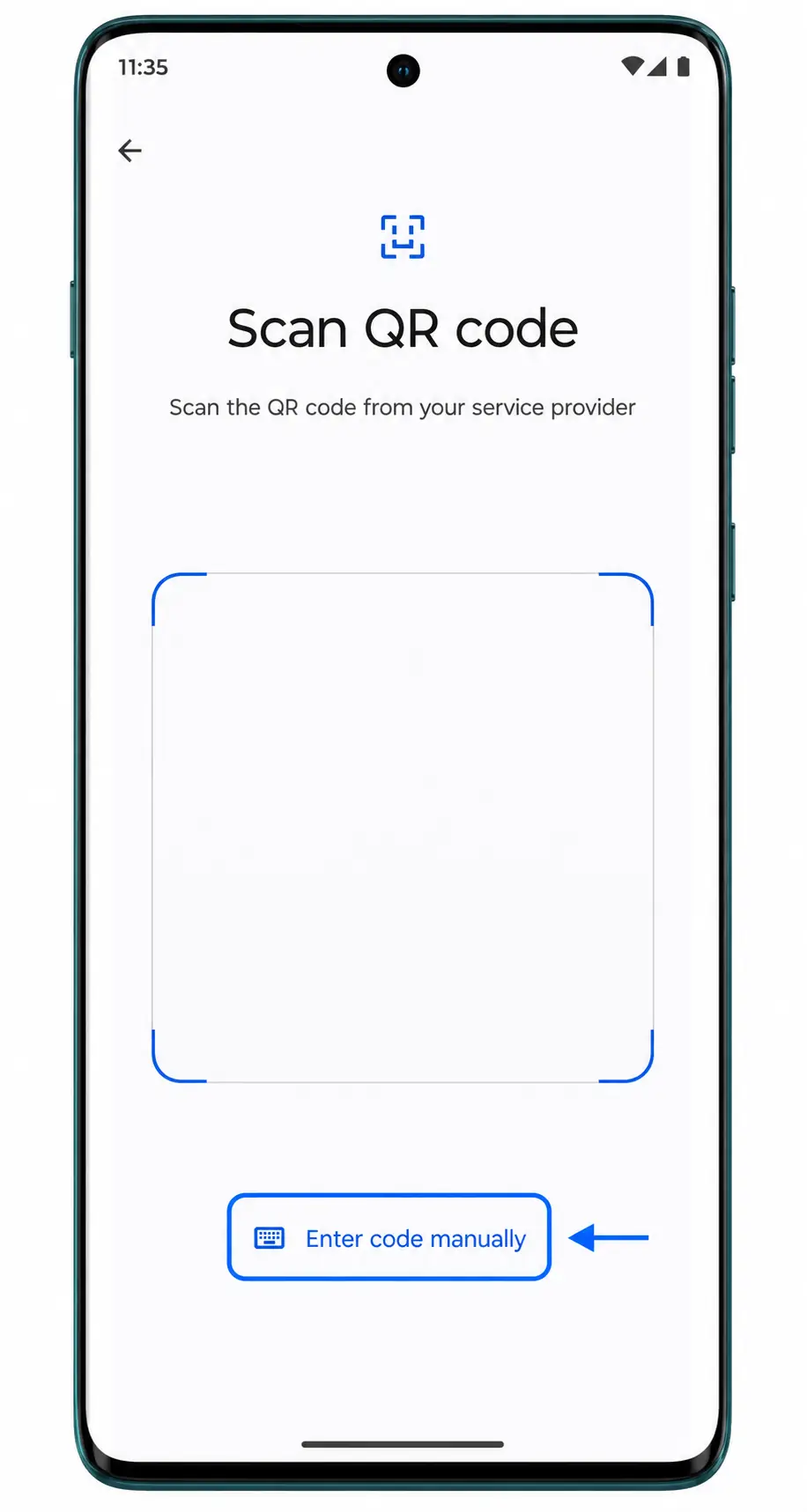 Motorola Edge 60 Step 6: Open manual eSIM entry