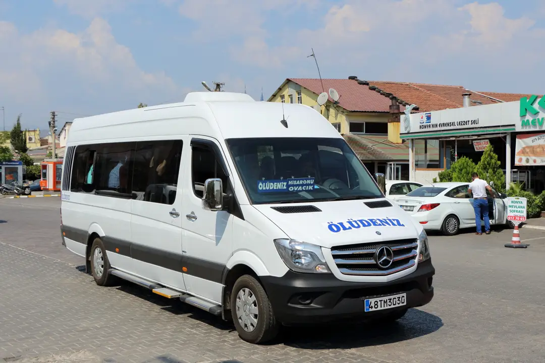 A dolmuş minibus serving Muğla routes A dolmuş minibus serving Muğla routes