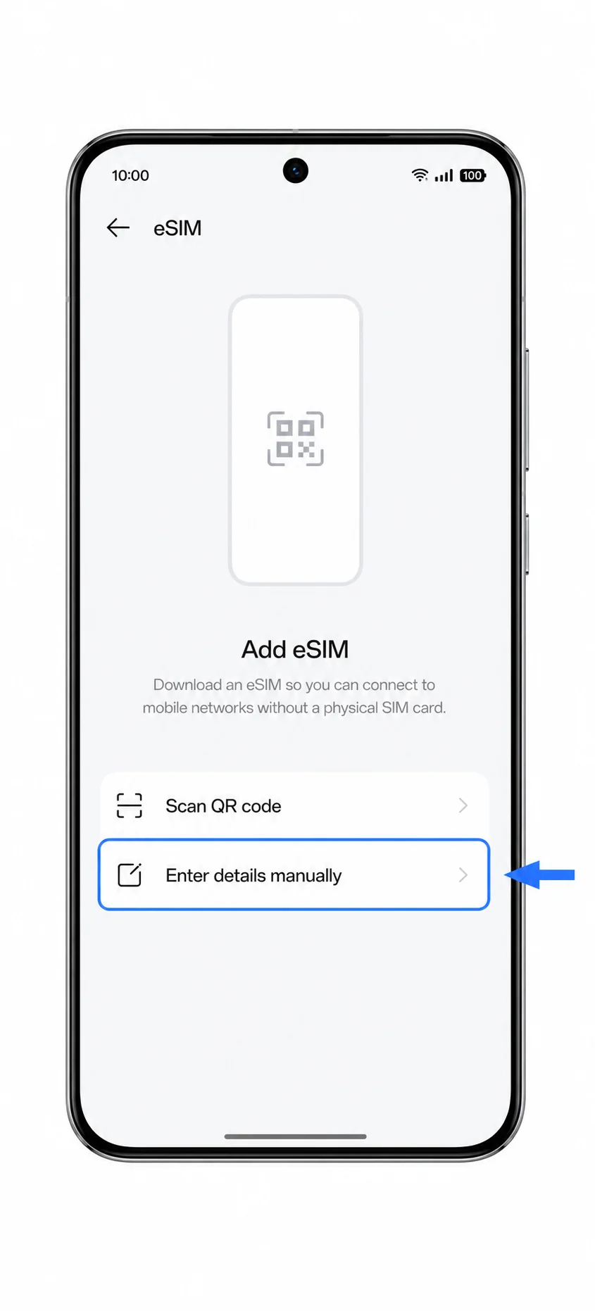 Oppo Reno 14 Pro Step 07: Enter details manually