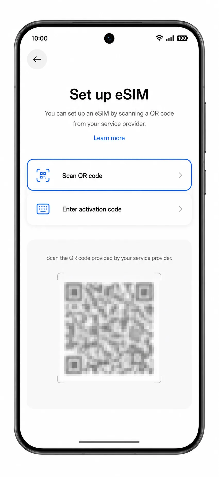 Oppo Reno 15 Pro Step 4: Scan QR code