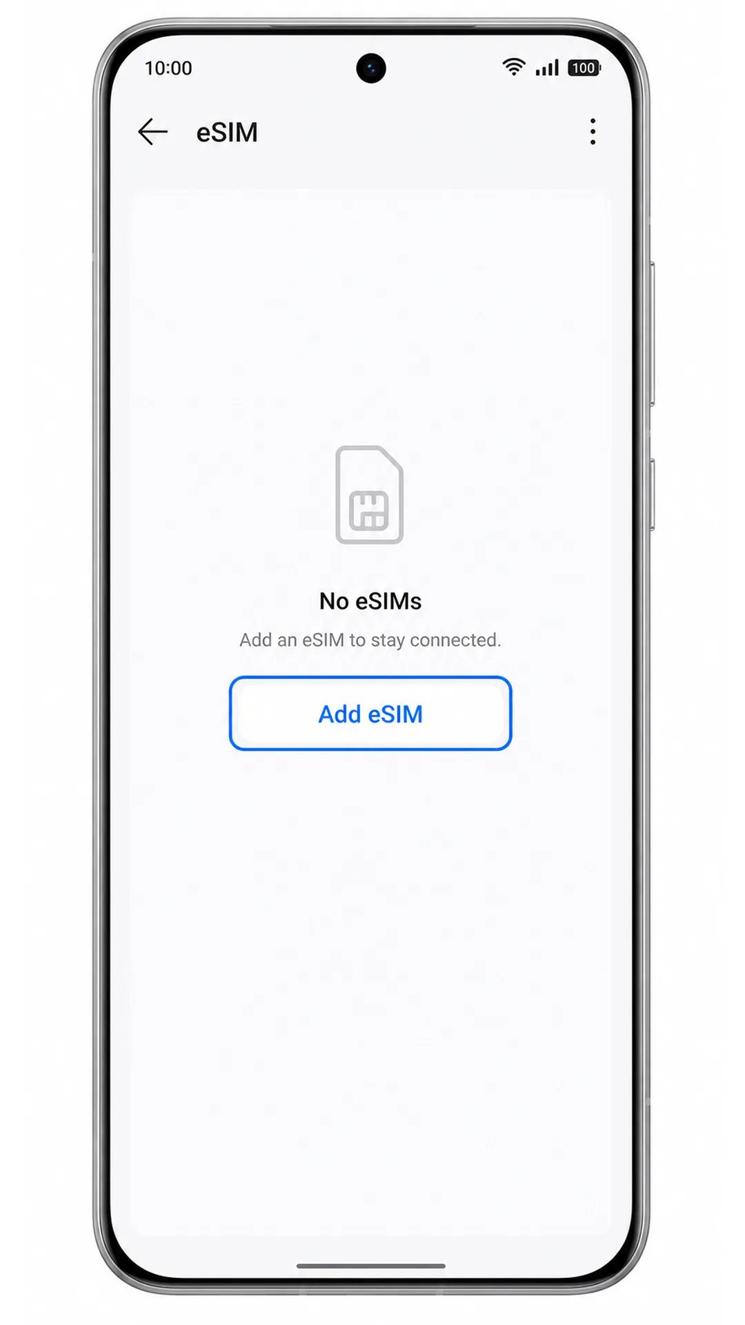 Oppo Reno 15 eSIM screen showing Add eSIM highlighted
