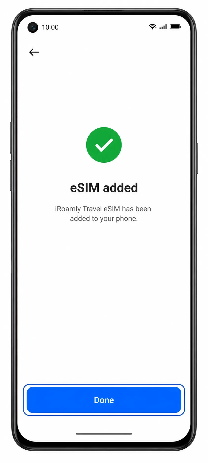 Oppo Reno 9A Step 07: iRoamly eSIM installed