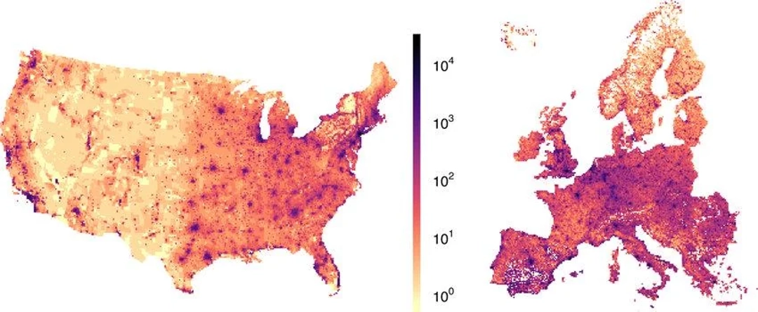Population Comparison Between the US and Europe