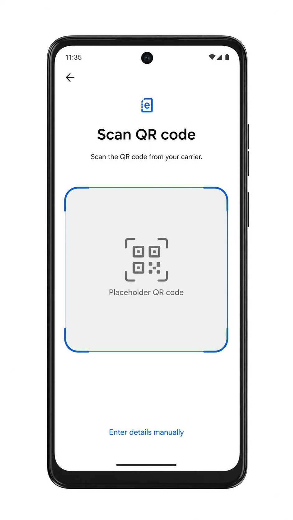 Motorola Moto G (2024) Passaggio 4: Scansiona codice QR Motorola Moto G (2024) Passaggio 4: Scansiona codice QR