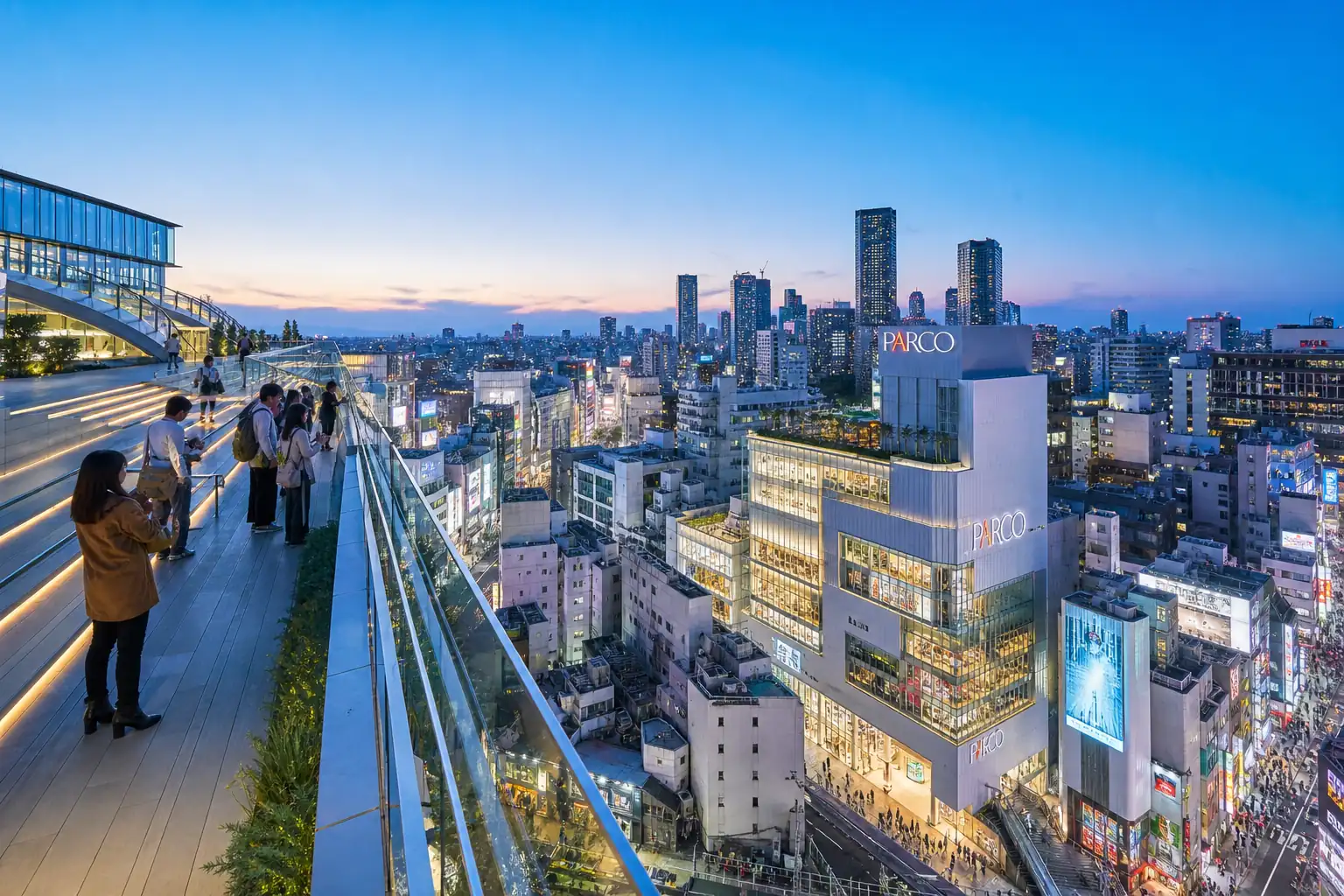 Rooftop and shopping view around SHIBUYA SKY and Shibuya PARCO Rooftop and shopping view around SHIBUYA SKY and Shibuya PARCO