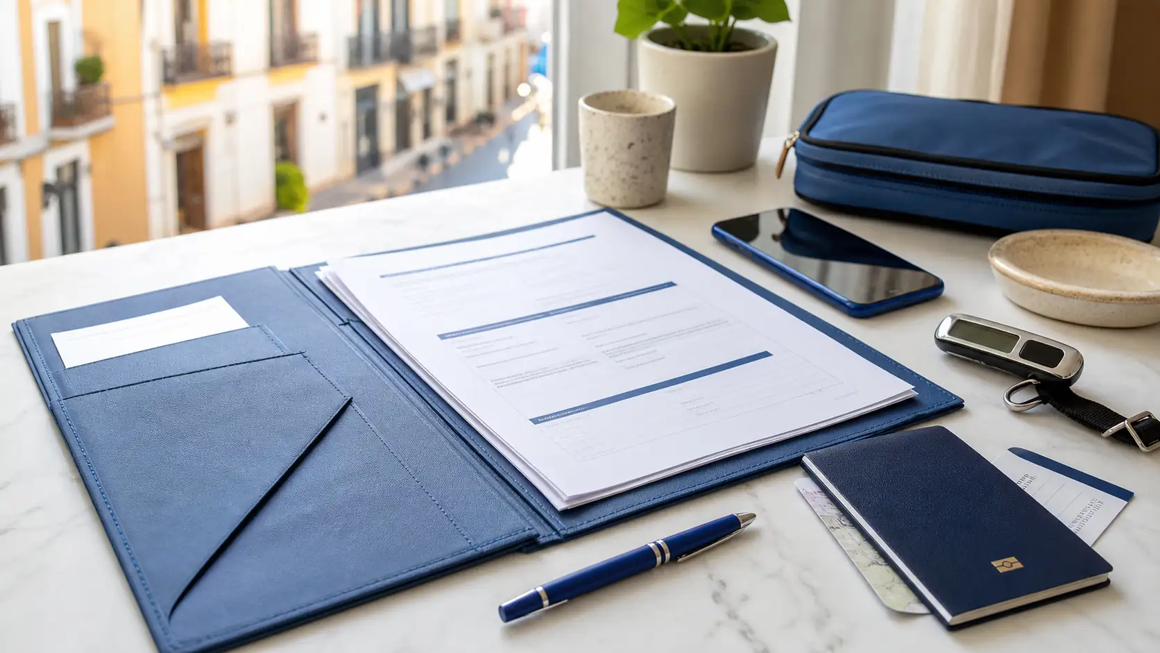 Spain travel insurance pre-trip documents organized before departure Spain travel insurance pre-trip documents organized before departure