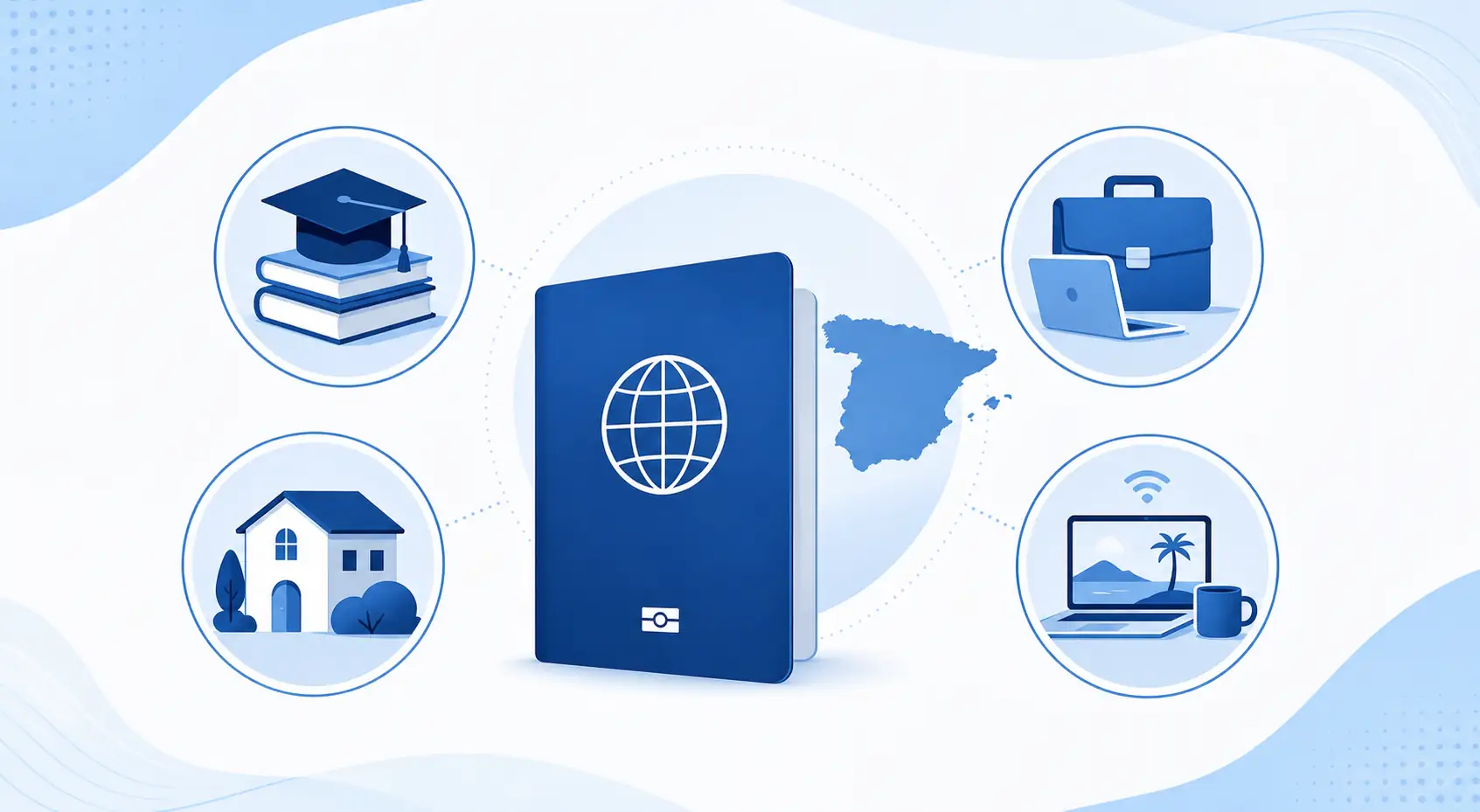 Spain long-stay visa categories for study work residence and remote work Kategori visa jangka panjang Spanyol untuk studi, bekerja, tempat tinggal, dan kerja jarak jauh