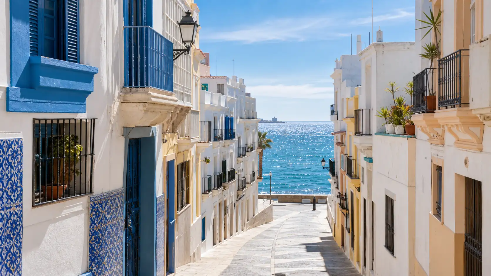 Spring travel scene with Lisbon-style tiles orange trees and mild Iberian sunshine Spring travel scene with Lisbon-style tiles orange trees and mild Iberian sunshine