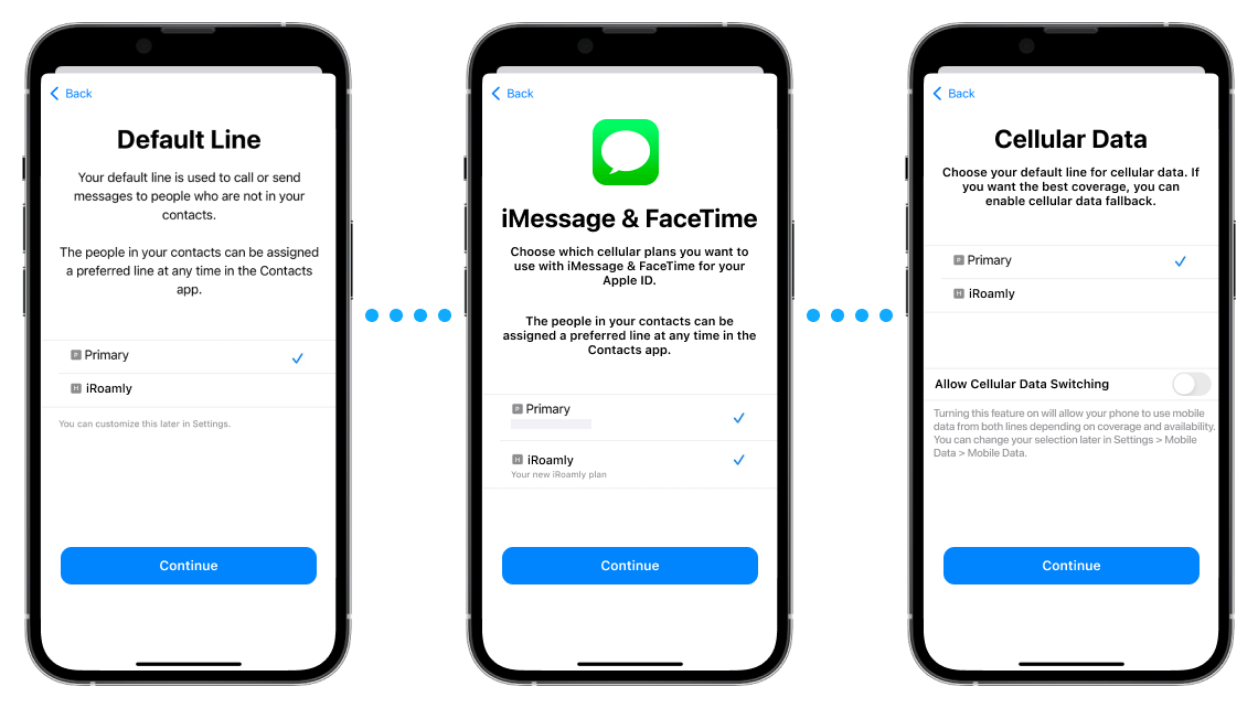 iOS Linha Padrão iRoamly Selecionado