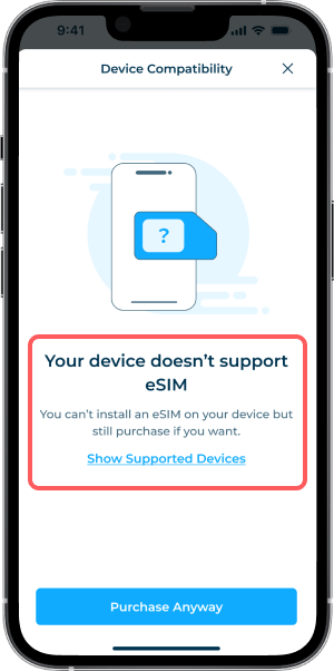 iOS iRoamly App Device Compatibility Failed