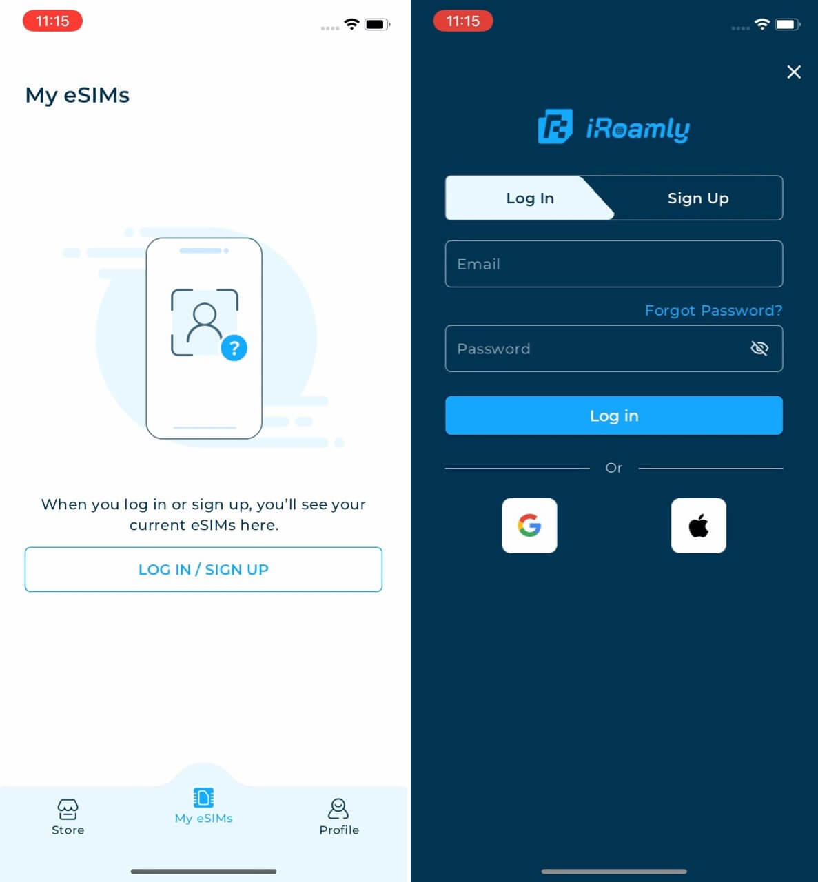 iRoamly App Log in or Sign Up