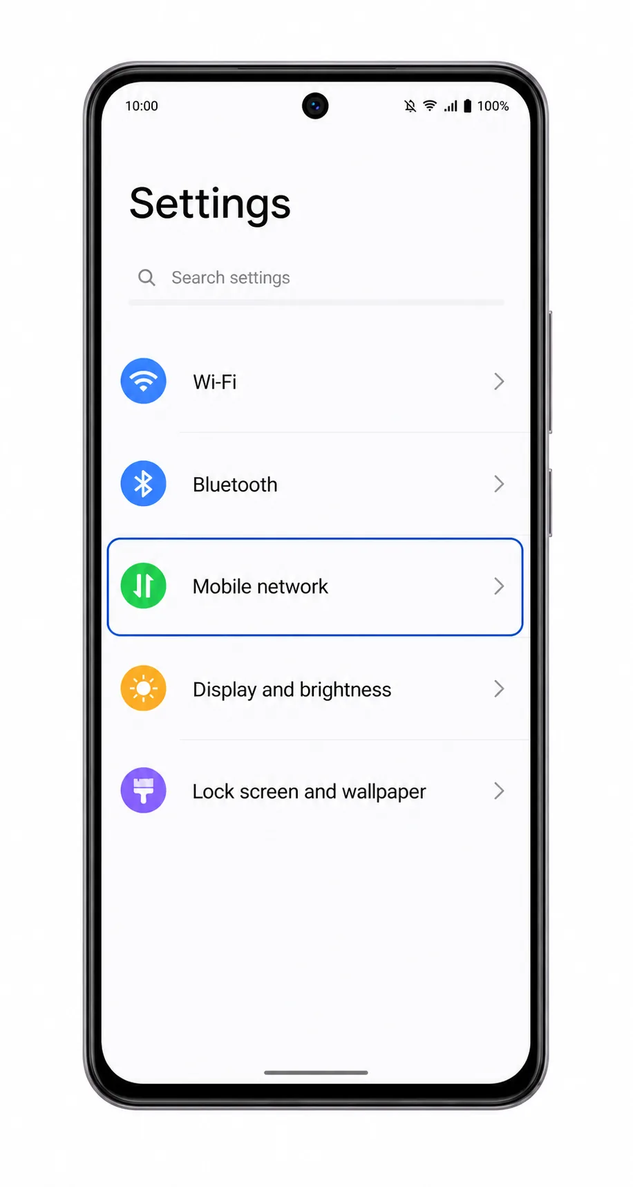 Vivo V40 lite Step 01: Mobile network in Settings Vivo V40 lite Step 01: Mobile network in Settings