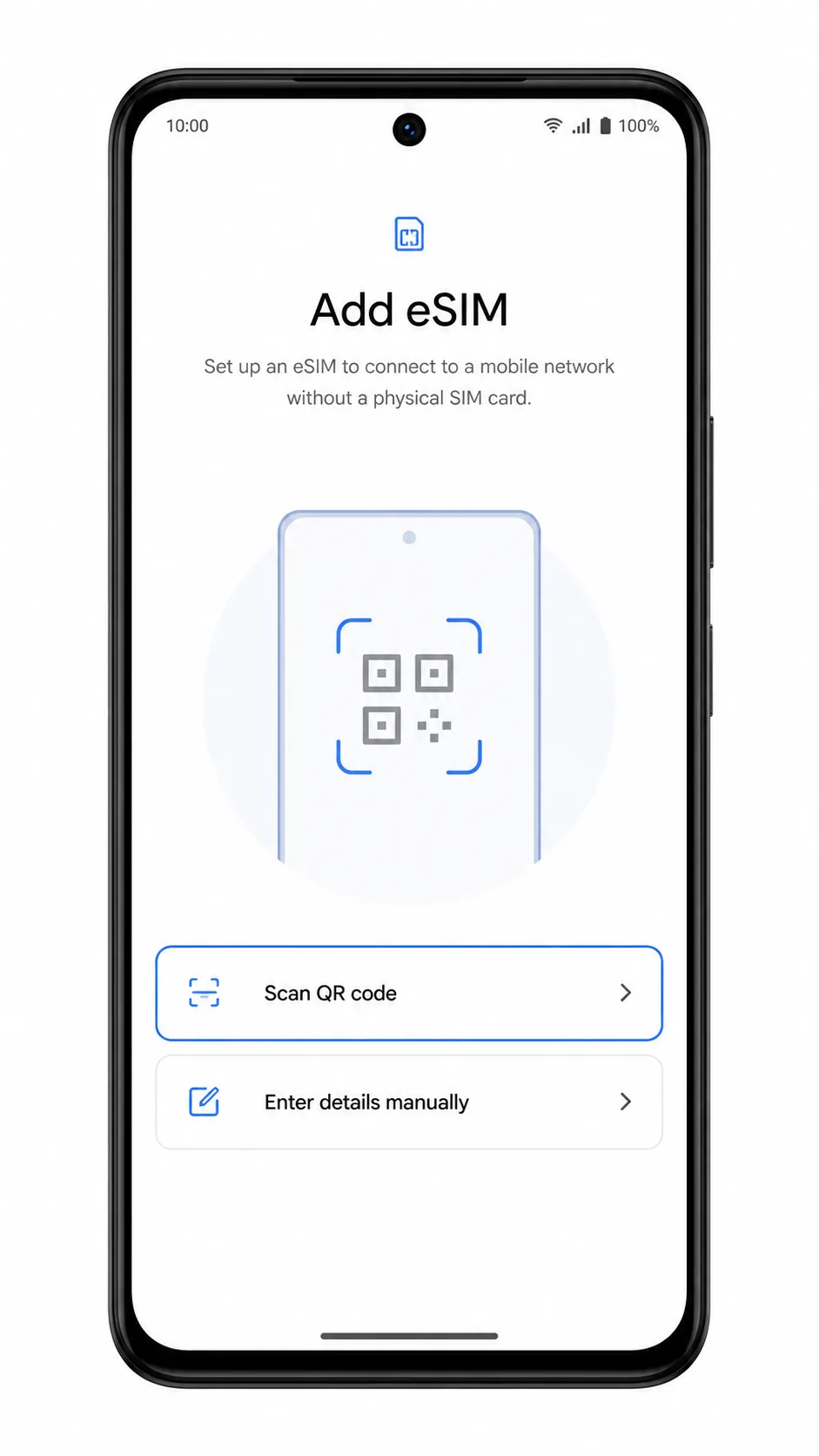 Vivo V40 lite Step 04: Scan QR code Vivo V40 lite Step 04: Scan QR code