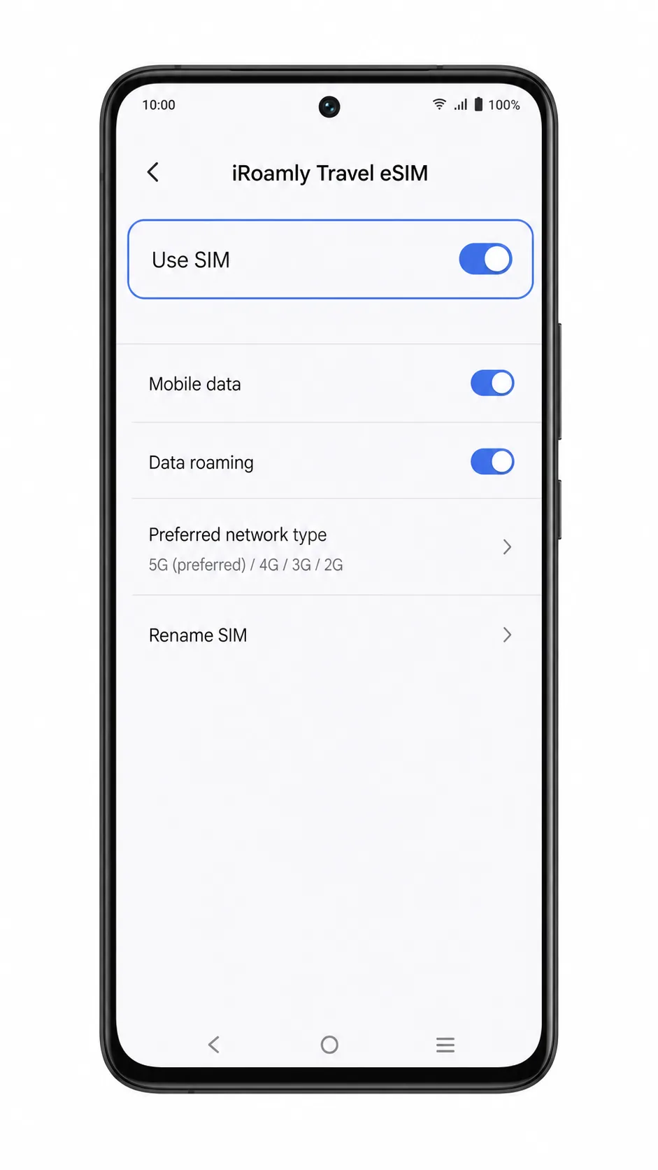 Vivo V40 lite Step 11: eSIM line enabled