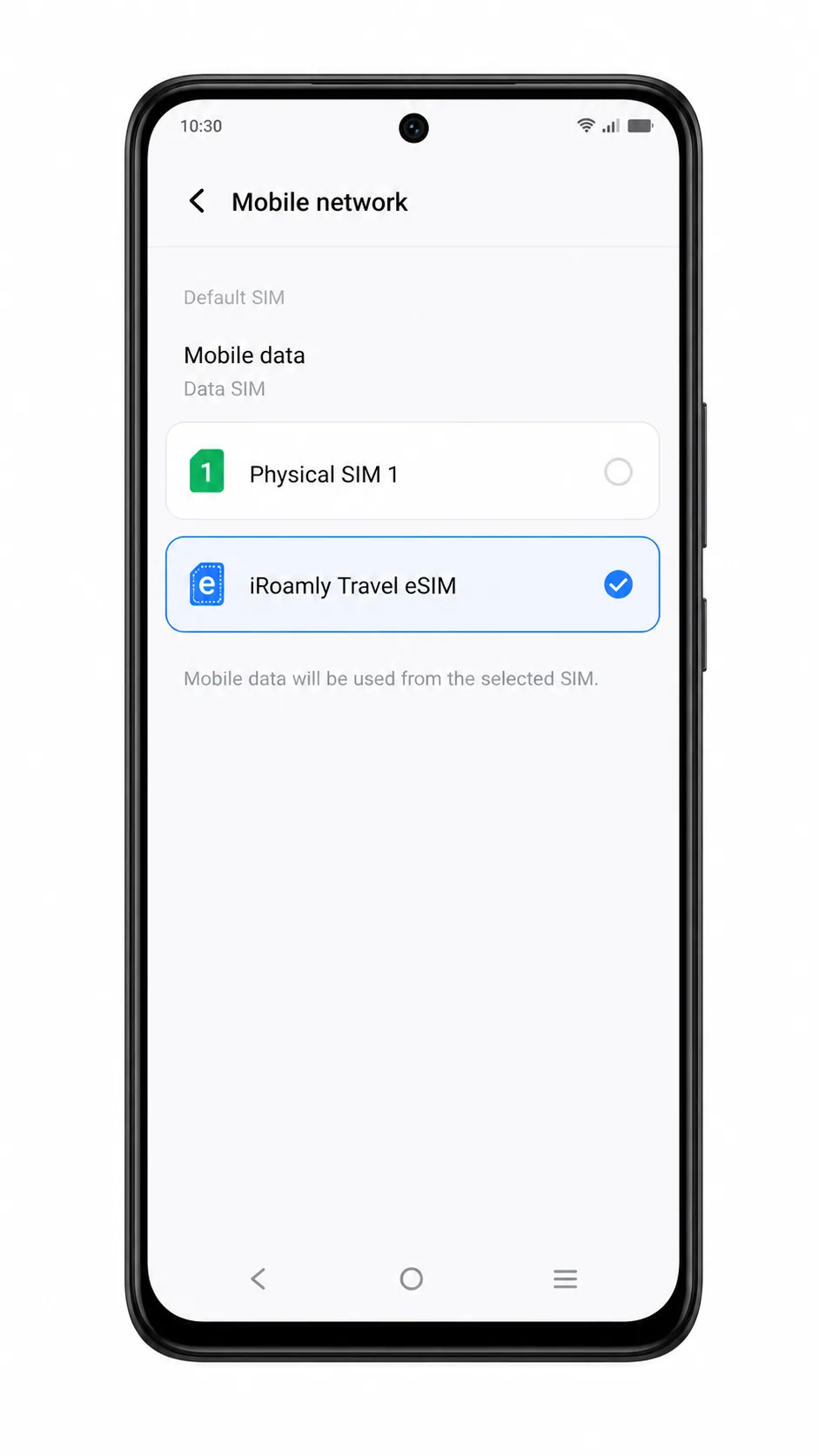 Vivo V40 lite Step 13: Default SIM for data
