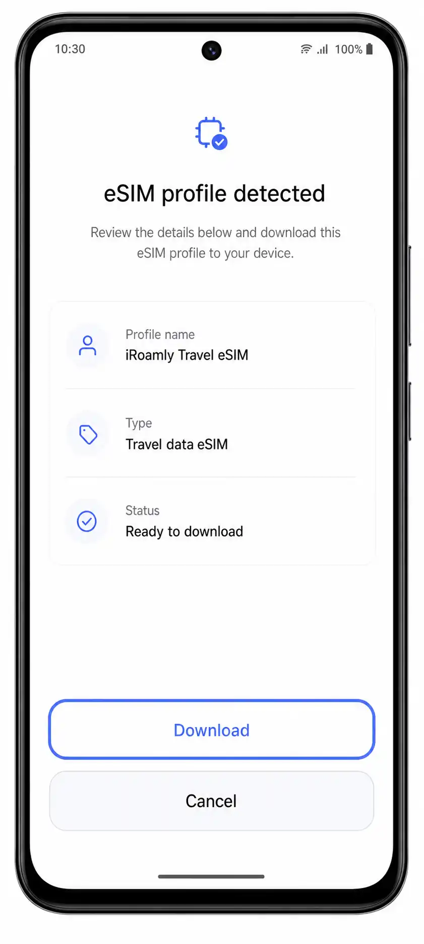 Vivo V40 SE Step 05: Download iRoamly eSIM