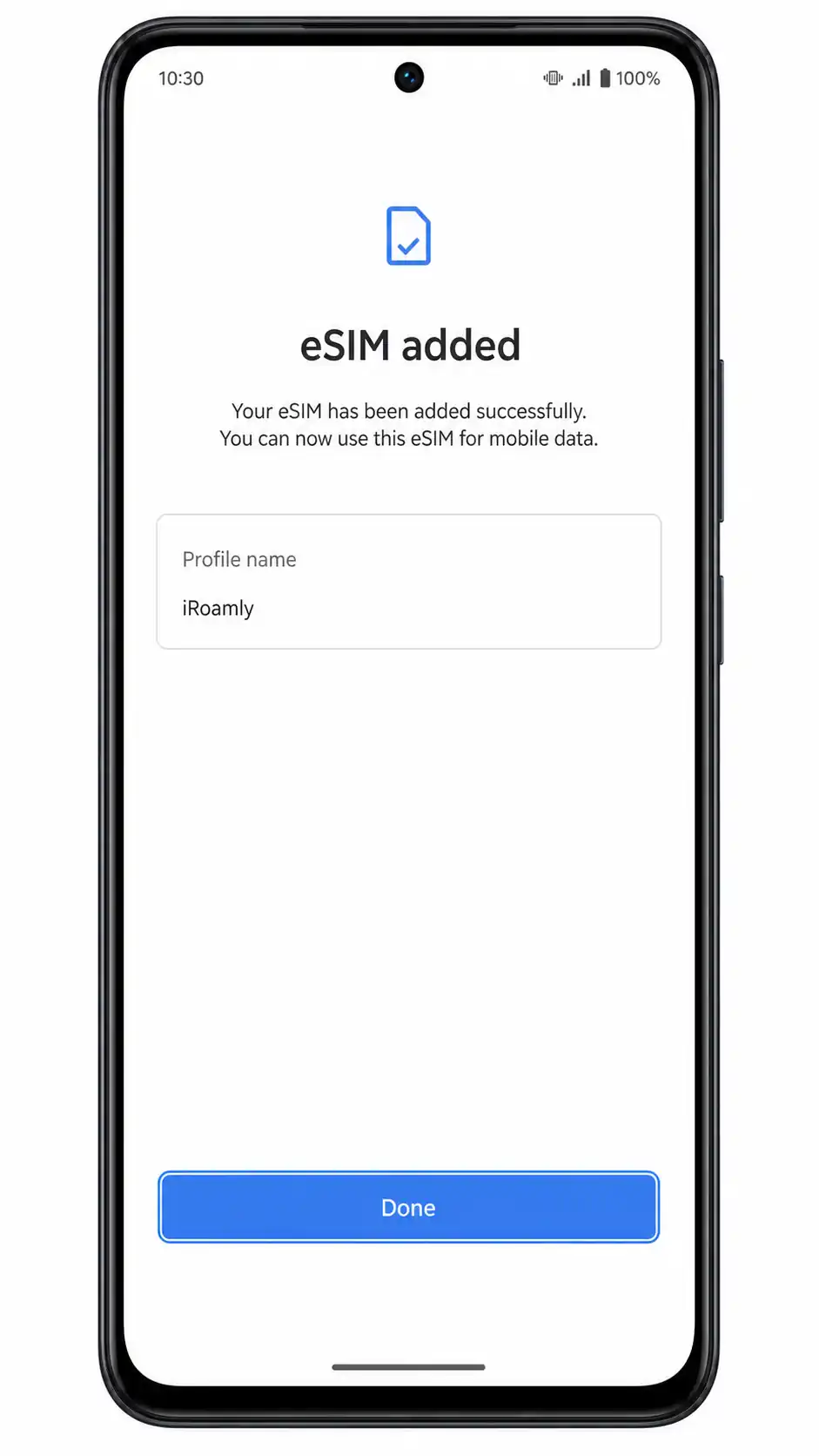 Vivo V40 SE Step 06: iRoamly eSIM added