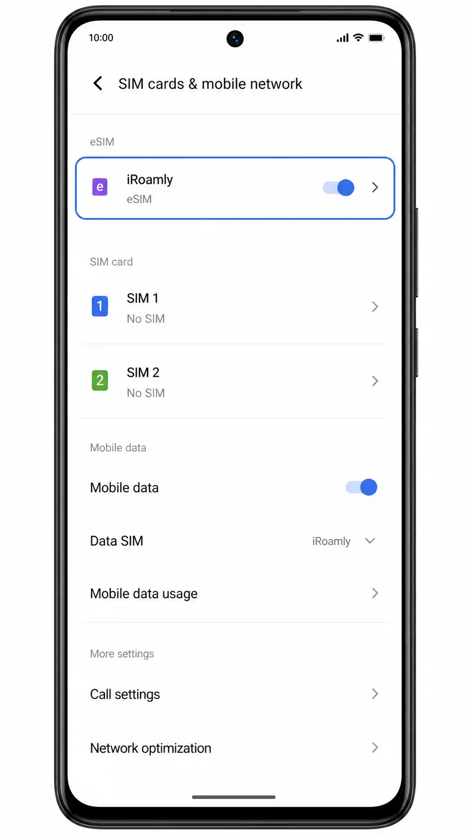 Vivo V40 SE Step 09: iRoamly eSIM listed