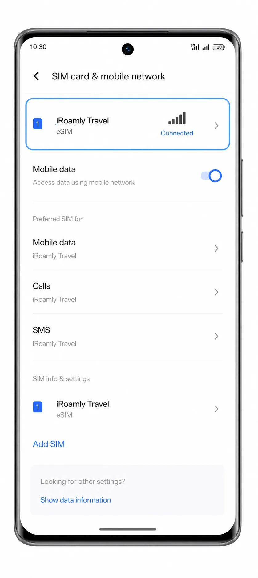Vivo V40 Step 09: eSIM signal confirmation