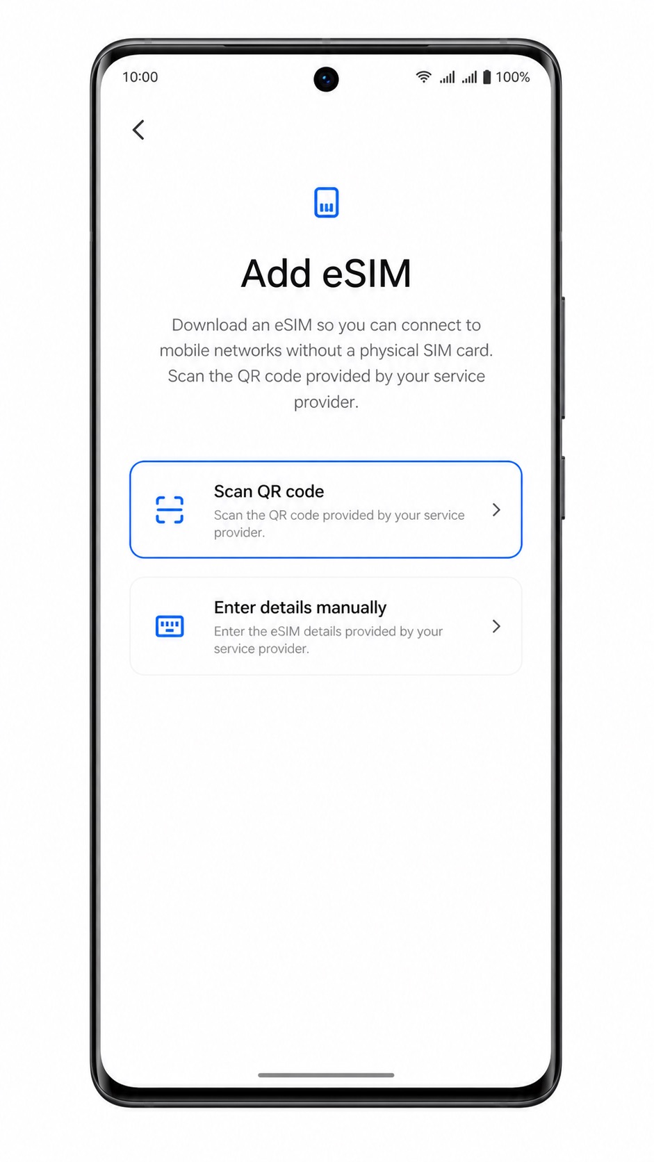 Vivo X100 Pro Step 04: Scan QR code option