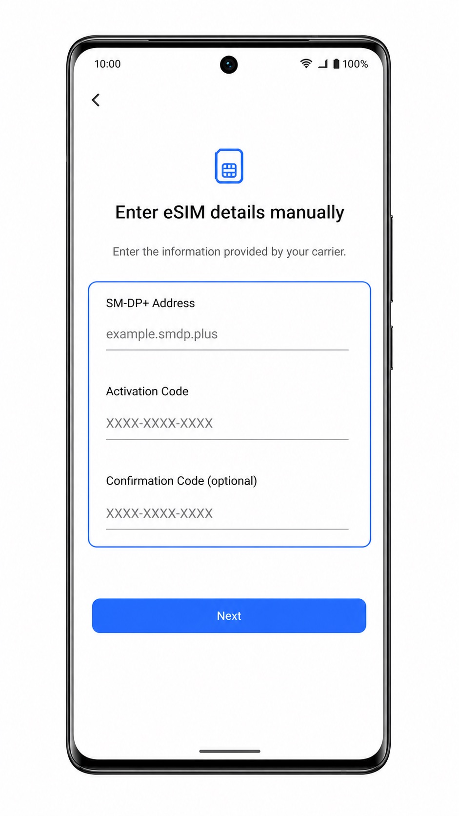 Vivo X100 Pro Step 09: Manual eSIM details