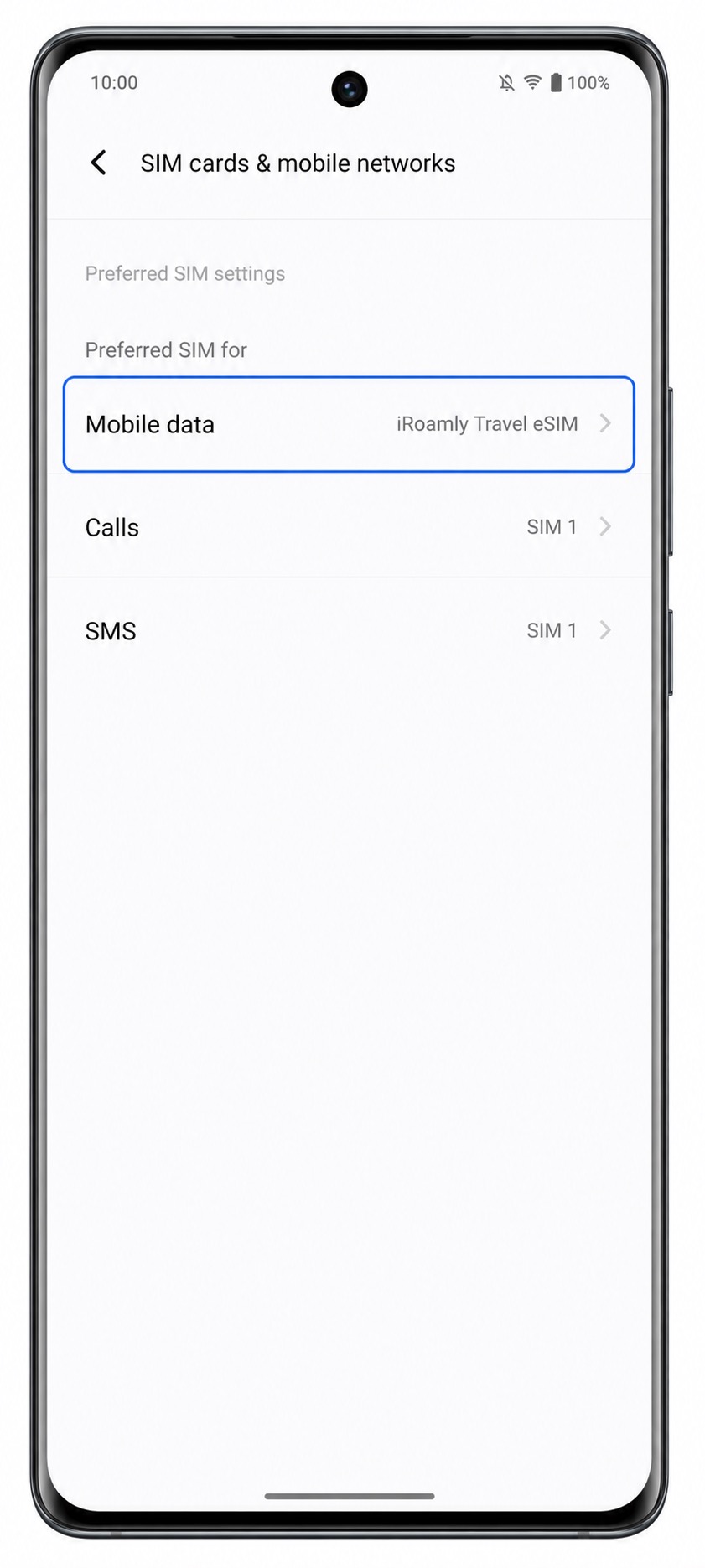 Vivo X100 Pro Step 16: Preferred SIM settings