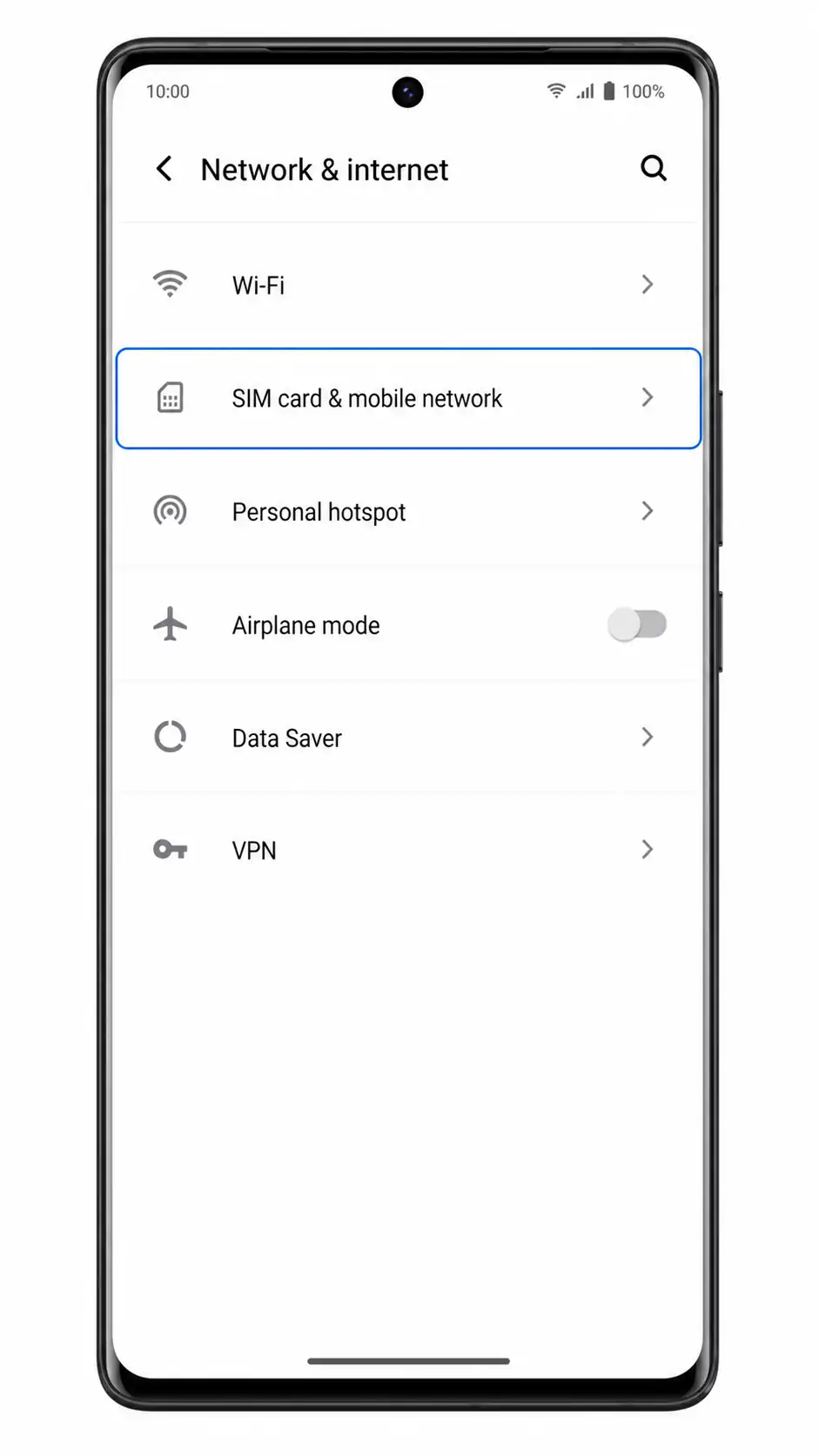 Vivo X80 Pro Step 3: Network and internet showing SIM card and mobile network highlighted Vivo X80 Pro Step 3: Network and internet showing SIM card and mobile network highlighted